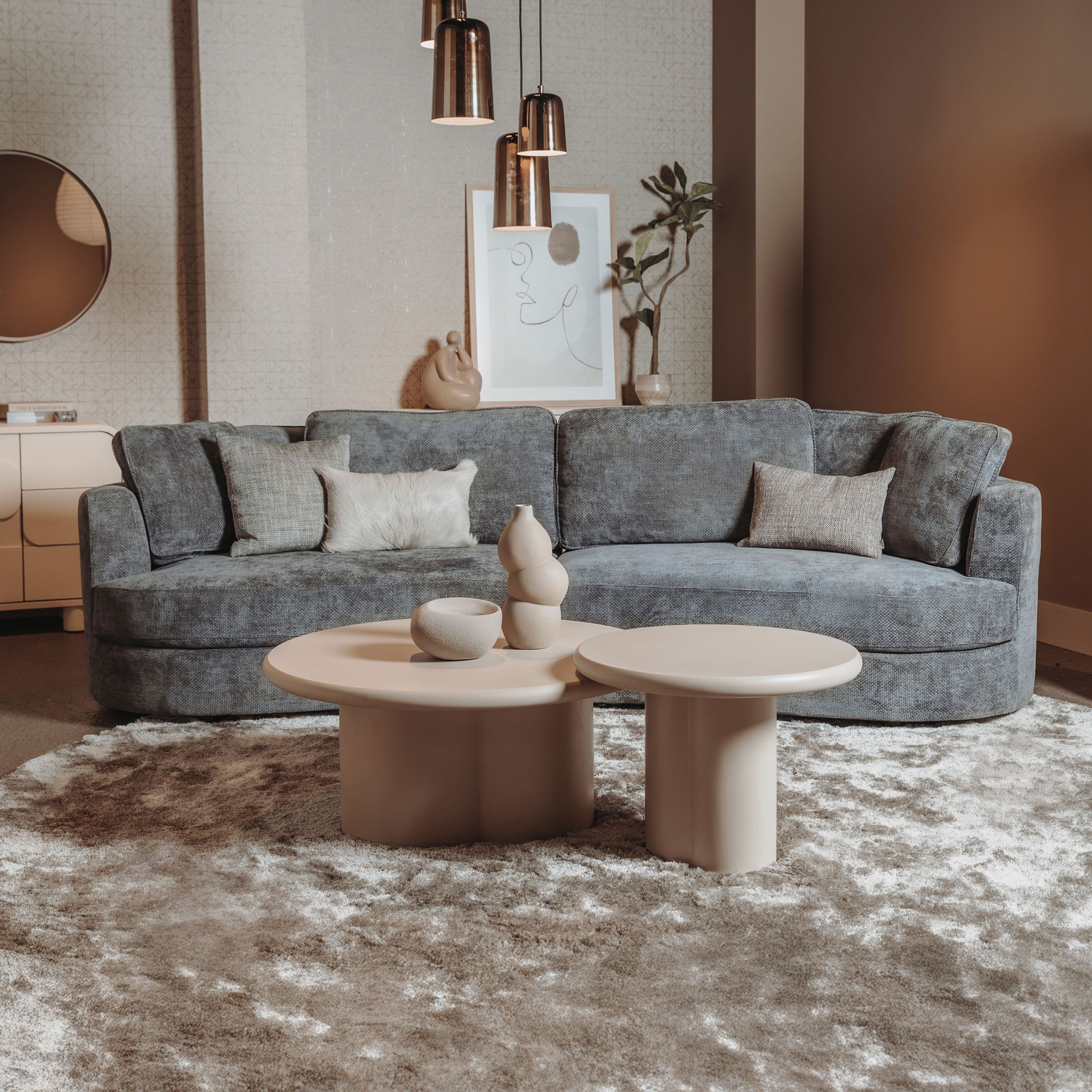 Tower Living Organische 3-zits Bank 'Sunderland' kleur Grijs