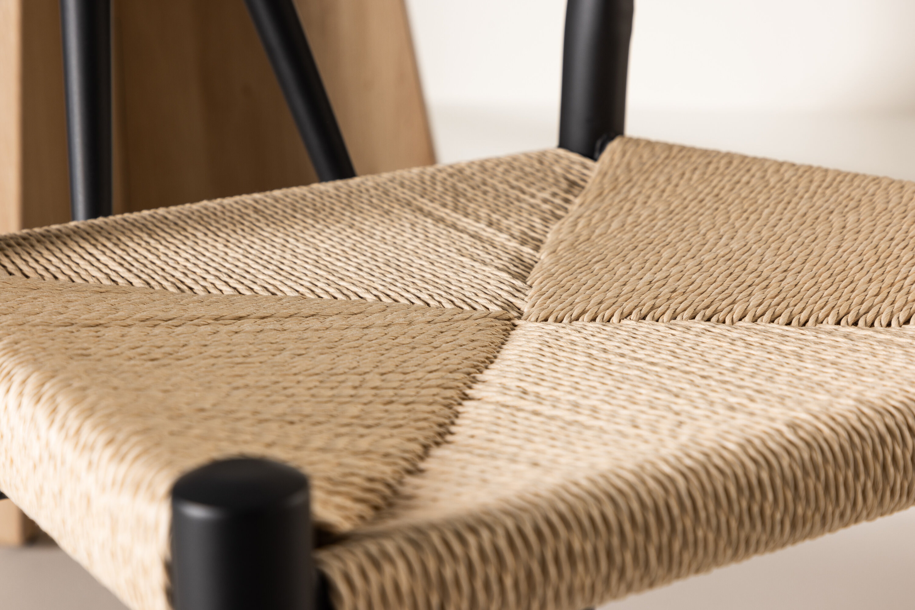 Nohr Eetkamerstoel 'Atalie' Rattan, kleur Zwart