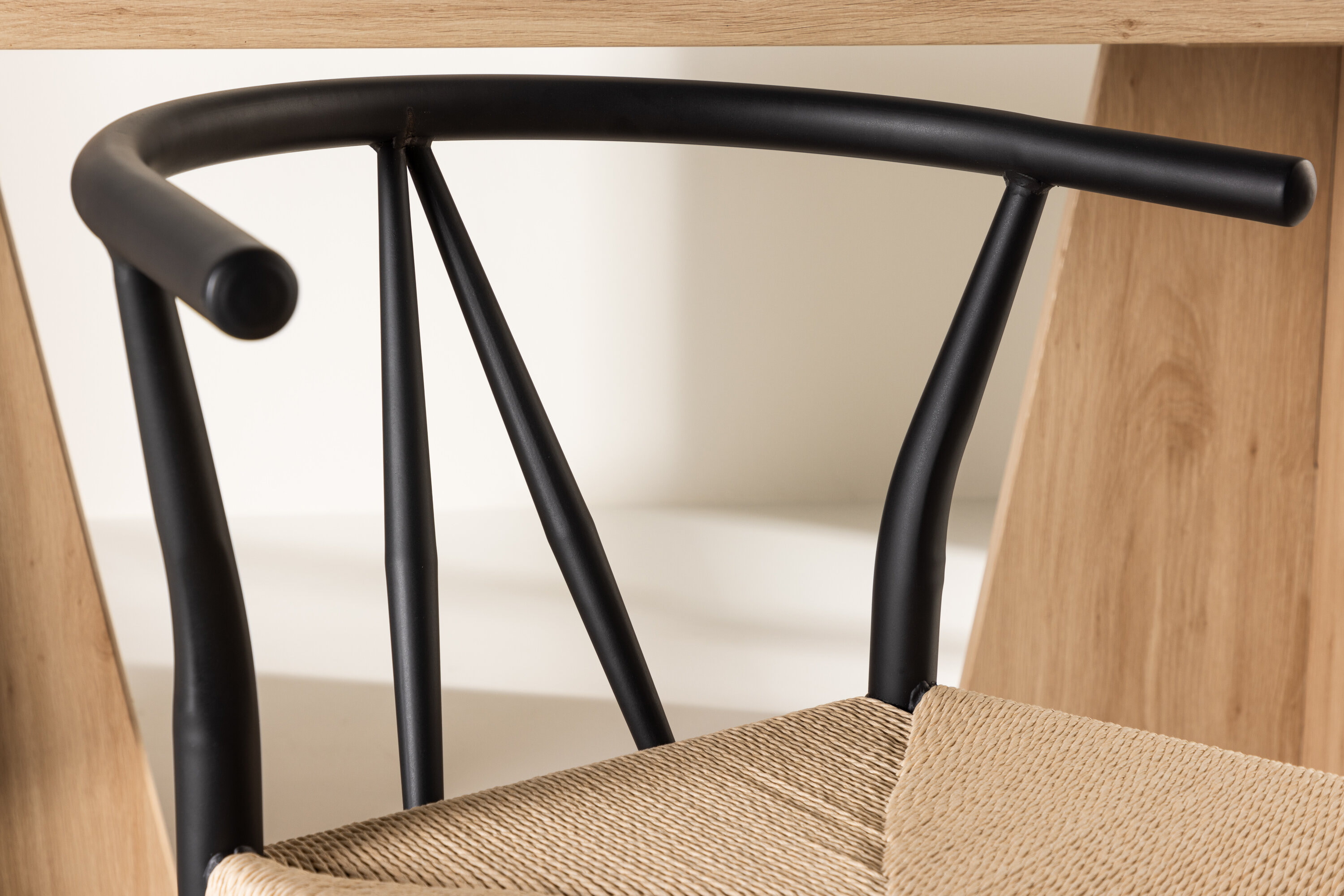 Nohr Eetkamerstoel 'Atalie' Rattan, kleur Zwart