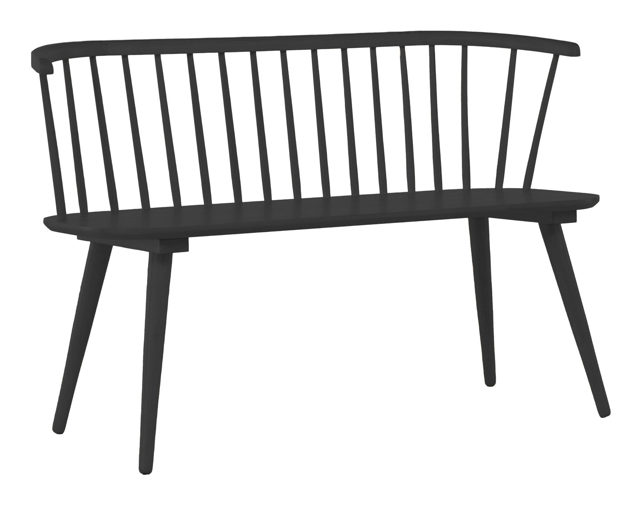 Nohr Eetkamerbank 'Araseli' Rubberhout, 120cm, kleur Zwart