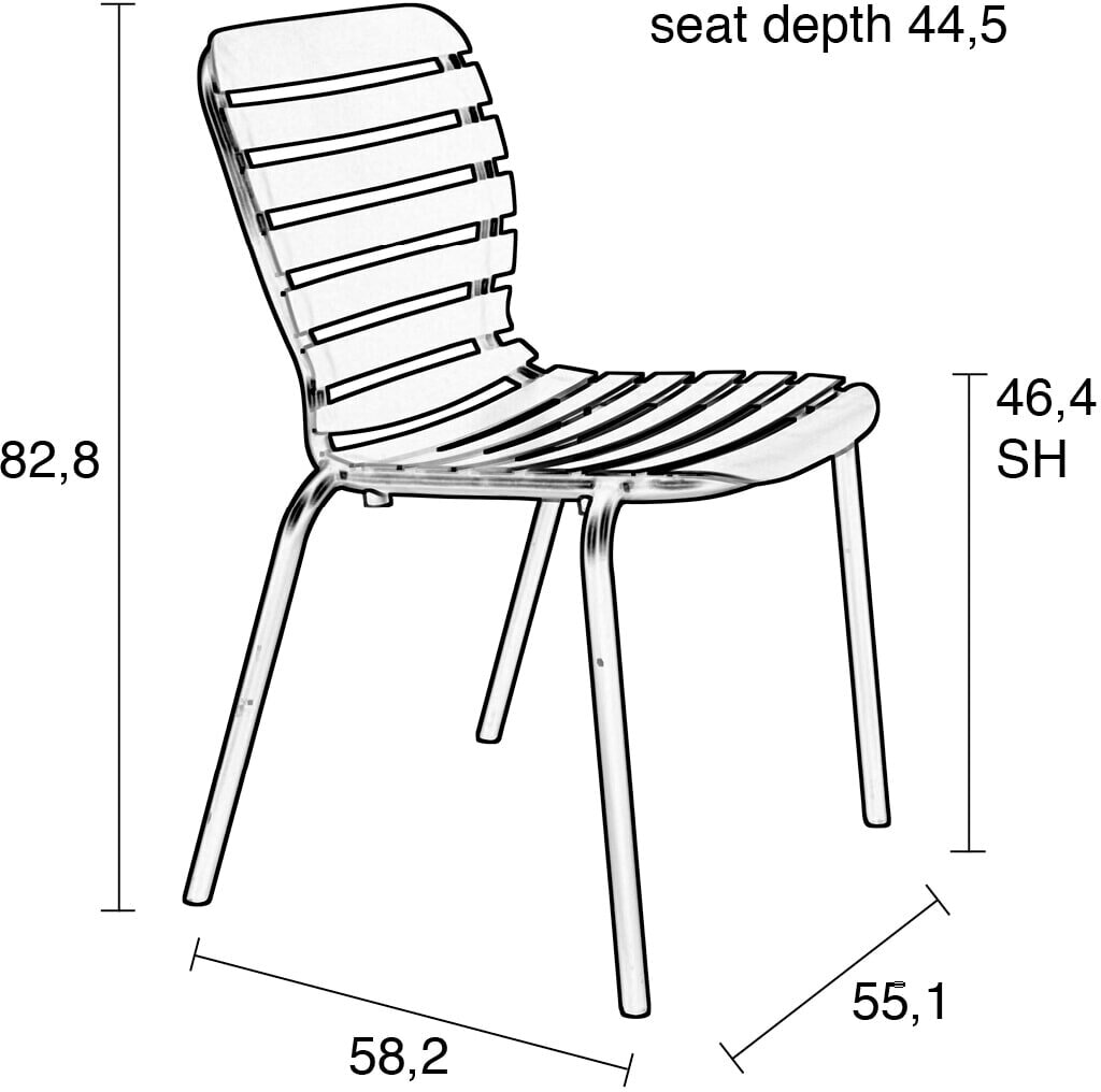 Zuiver Tuinstoel 'Vondel' Aluminium