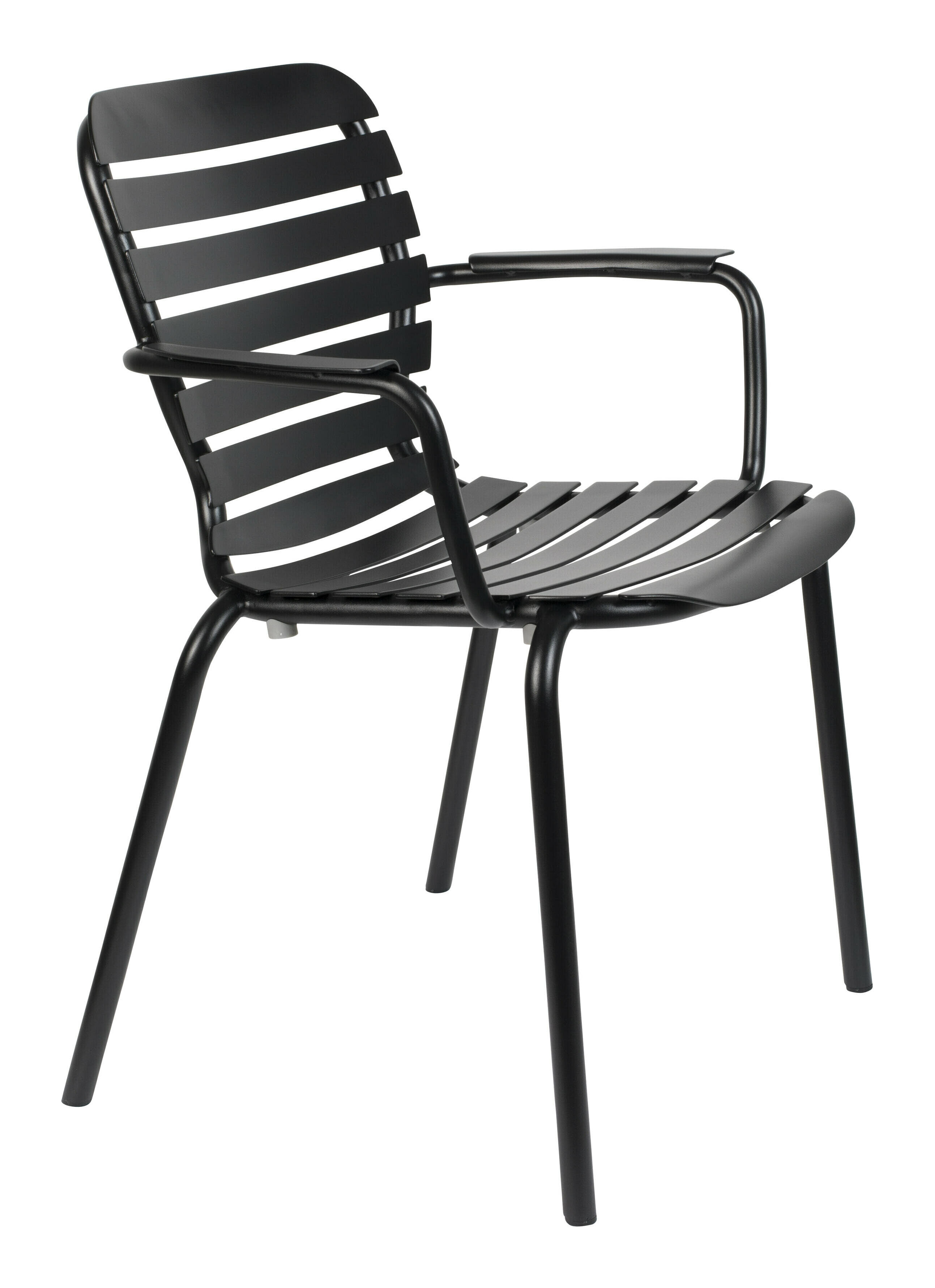 Zuiver Tuinstoel 'Vondel' Met armleuning, Aluminium, kleur Zwart