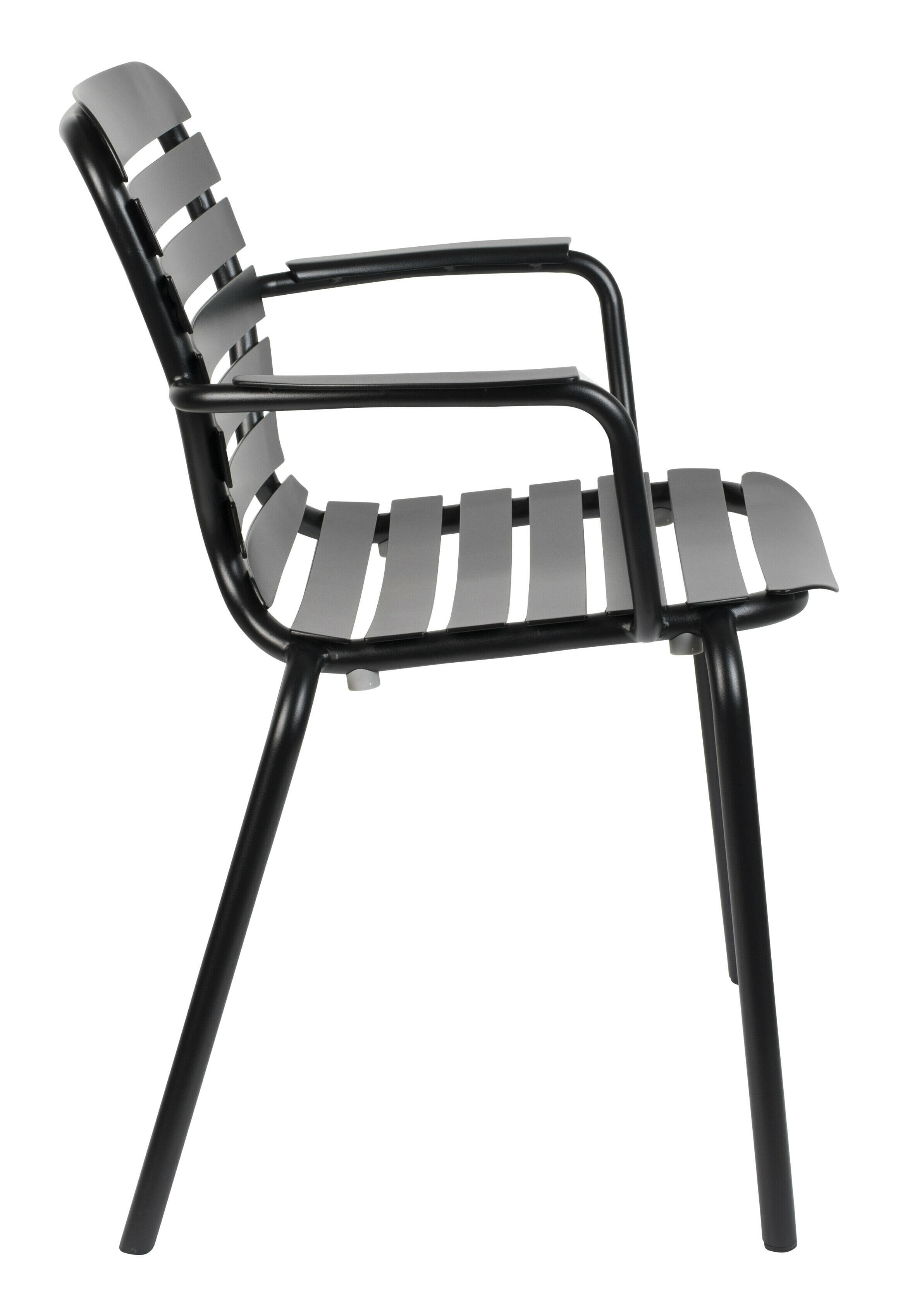 Zuiver Tuinstoel 'Vondel' Met armleuning, Aluminium, kleur Zwart