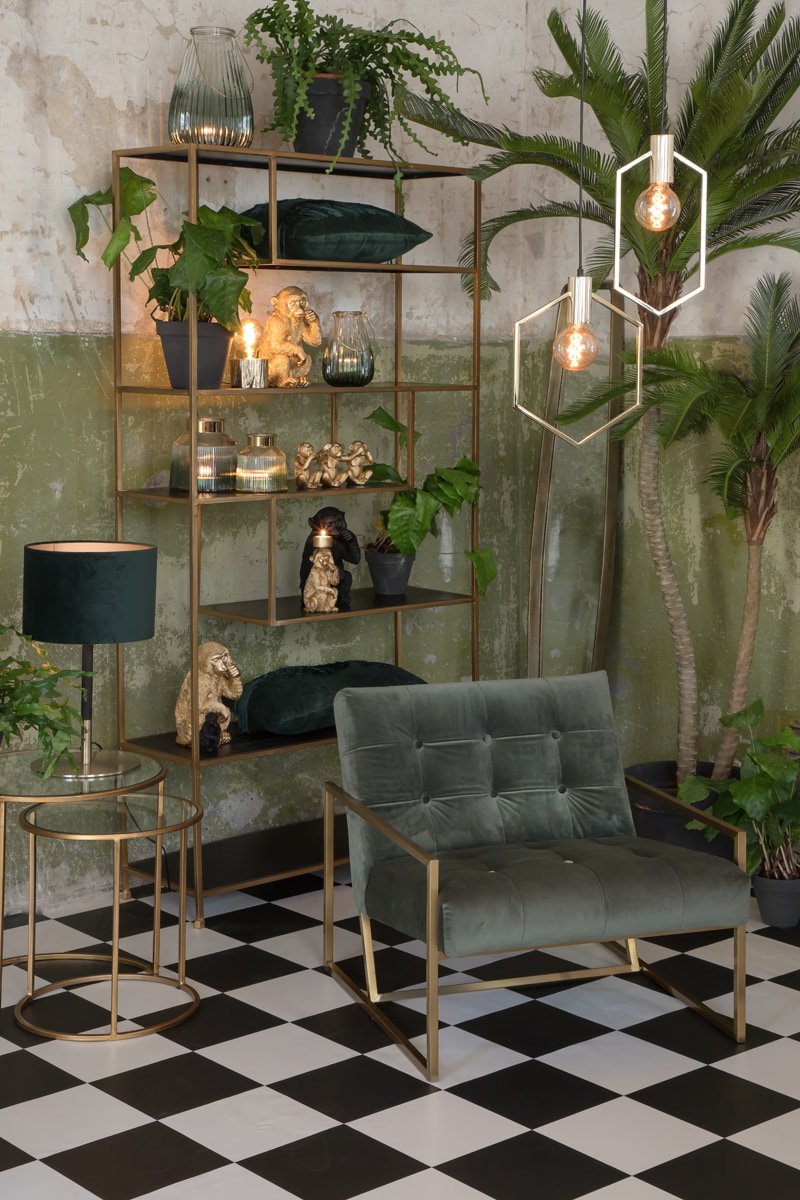 Light & Living Tafellamp 'Rodrigo' kleur Antiek Brons/Mat Zwart (excl. kap)