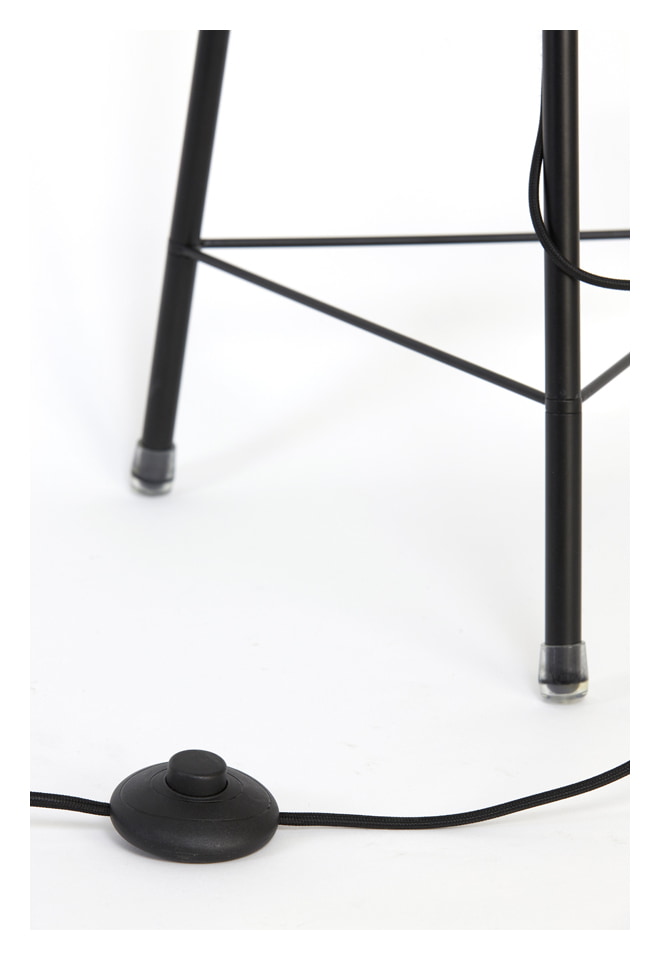 Light & Living Vloerlamp 'Plumeria' 132cm, kleur Zwart