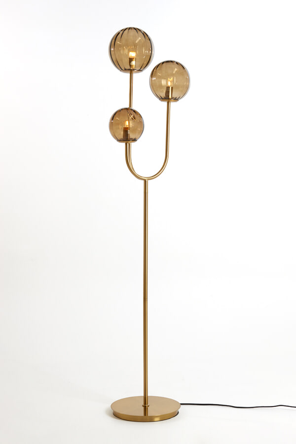 Light & Living Vloerlamp 'Magdala' 3-Lamps, kleur Bruin