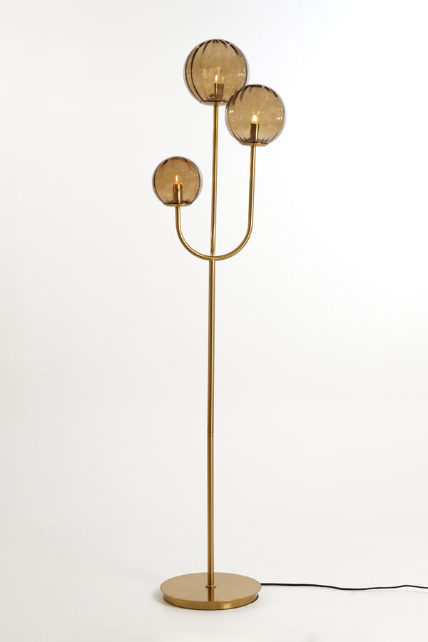 Light & Living Vloerlamp 'Magdala' 3-Lamps, kleur Bruin