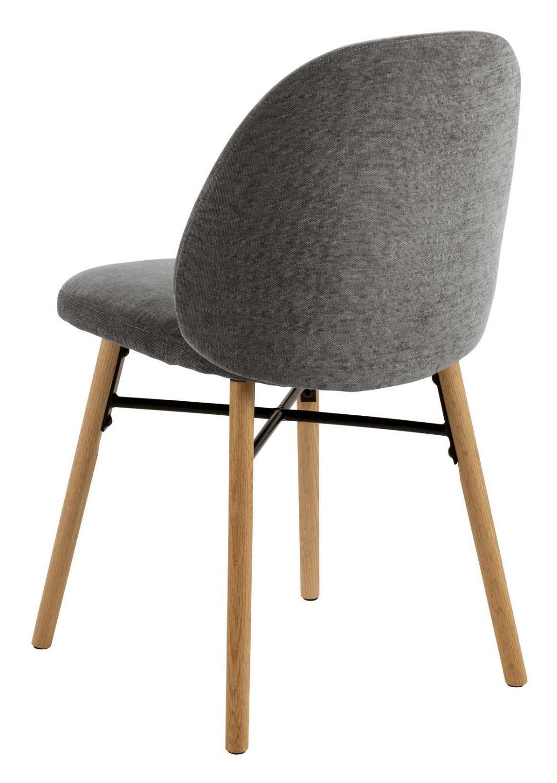 Bendt Eetkamerstoel 'Mehan' Chenille, kleur Donkergrijs