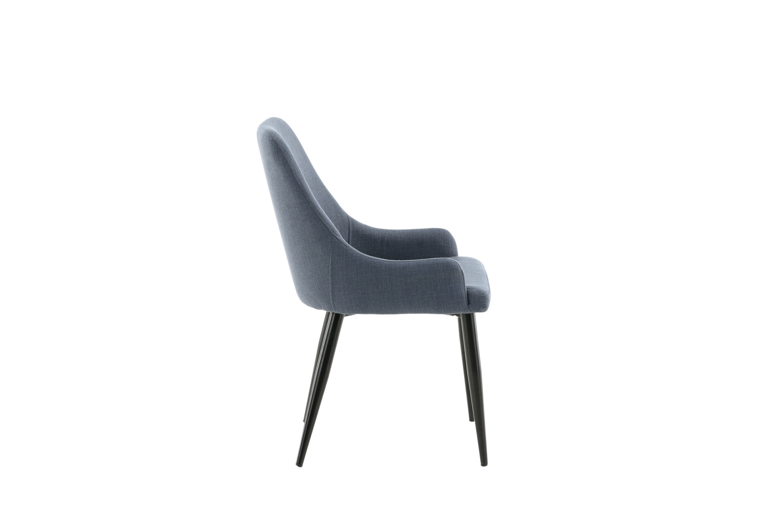 Nohr Eetkamerstoel 'Quennel' Zwart onderstel, kleur Blauw