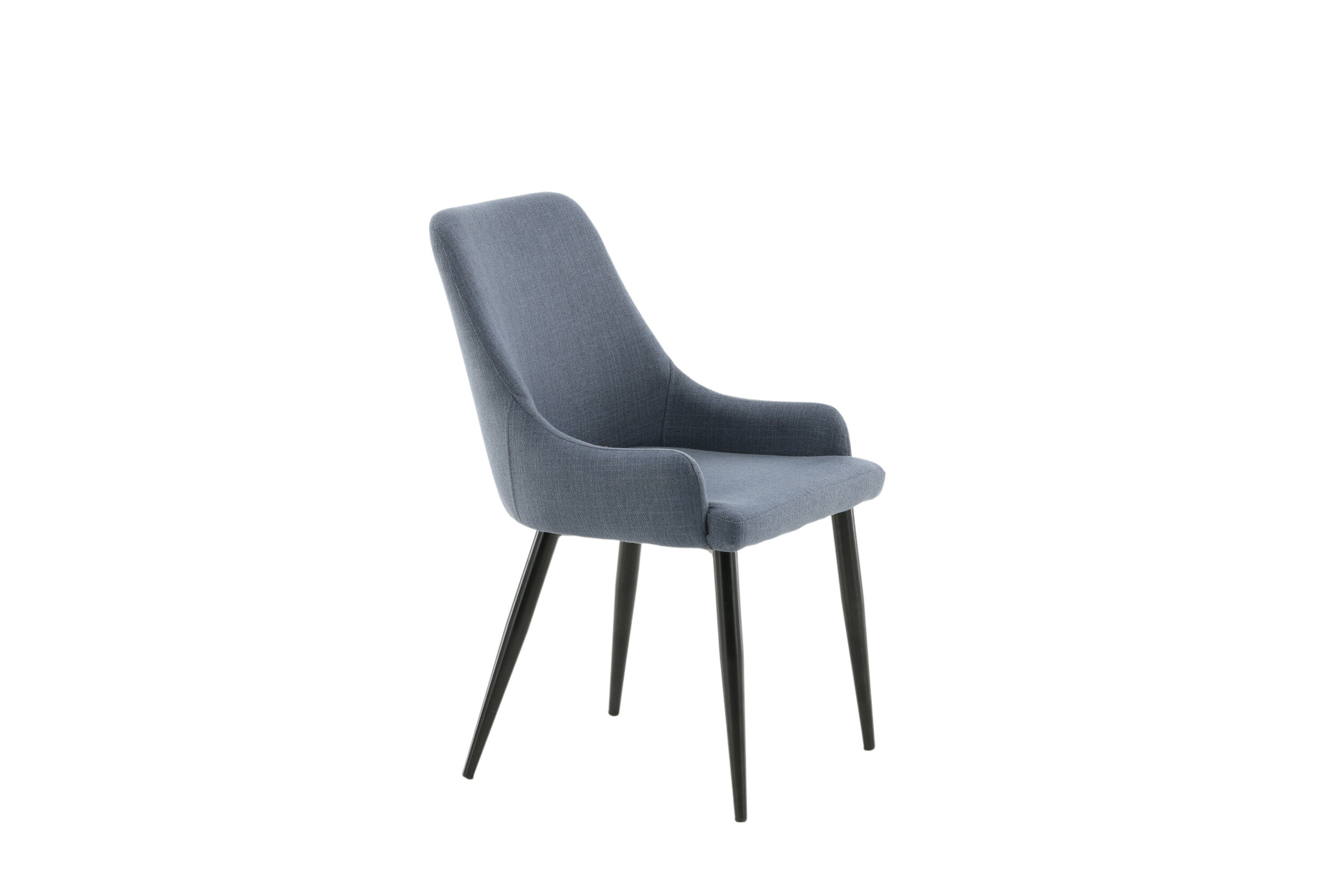 Nohr Eetkamerstoel 'Quennel' Zwart onderstel, kleur Blauw