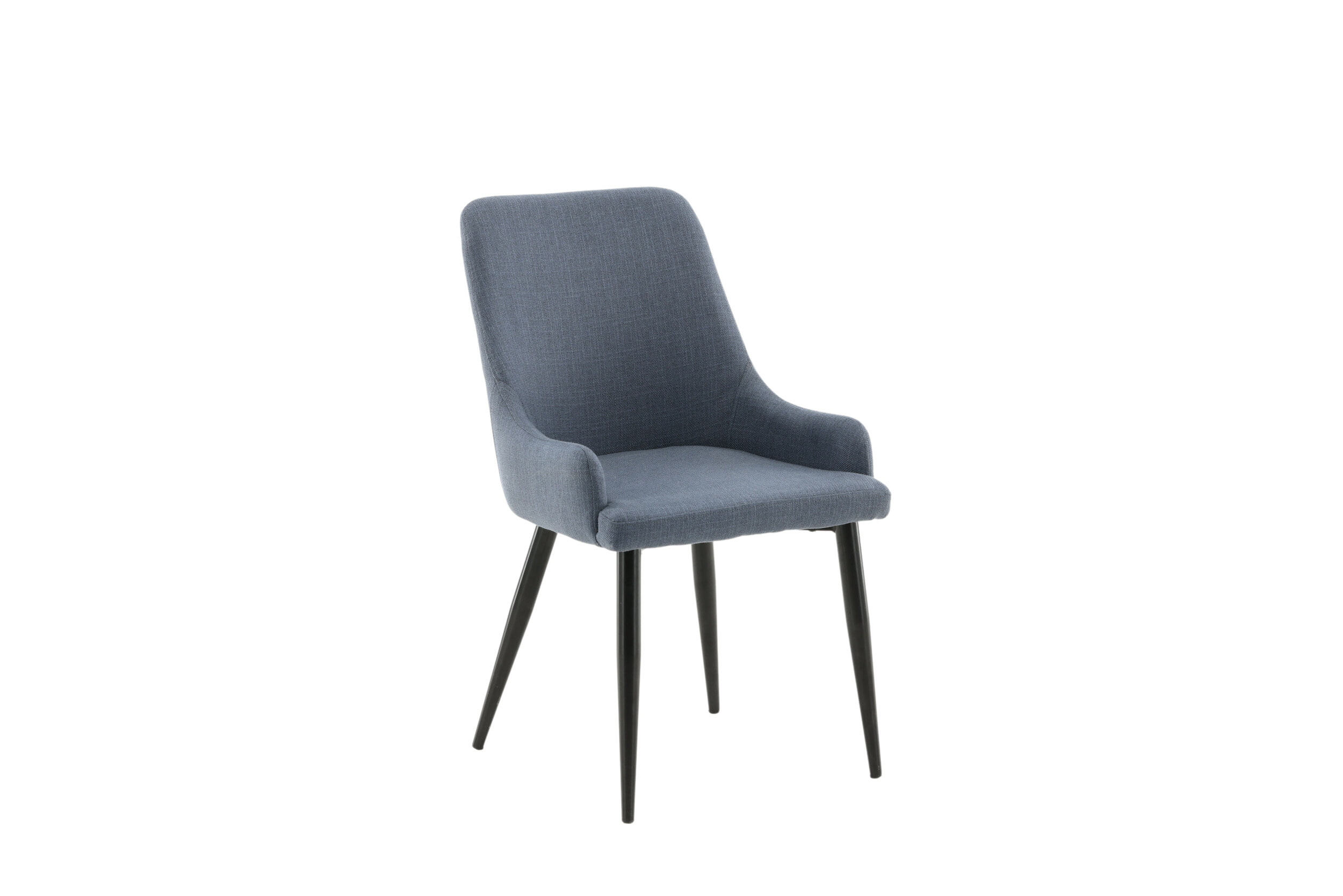 Nohr Eetkamerstoel 'Quennel' Zwart onderstel, kleur Blauw