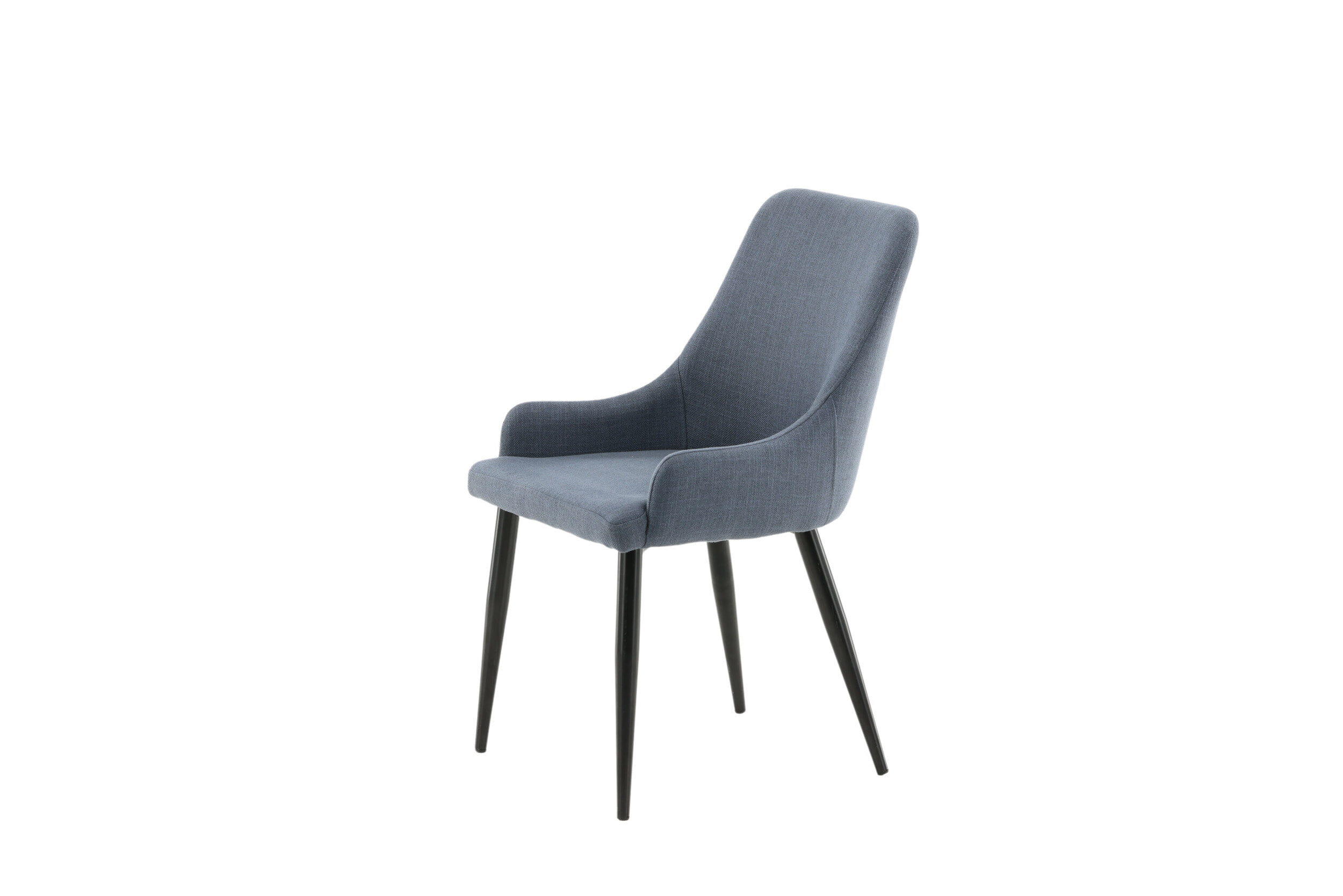 Nohr Eetkamerstoel 'Quennel' Zwart onderstel, kleur Blauw