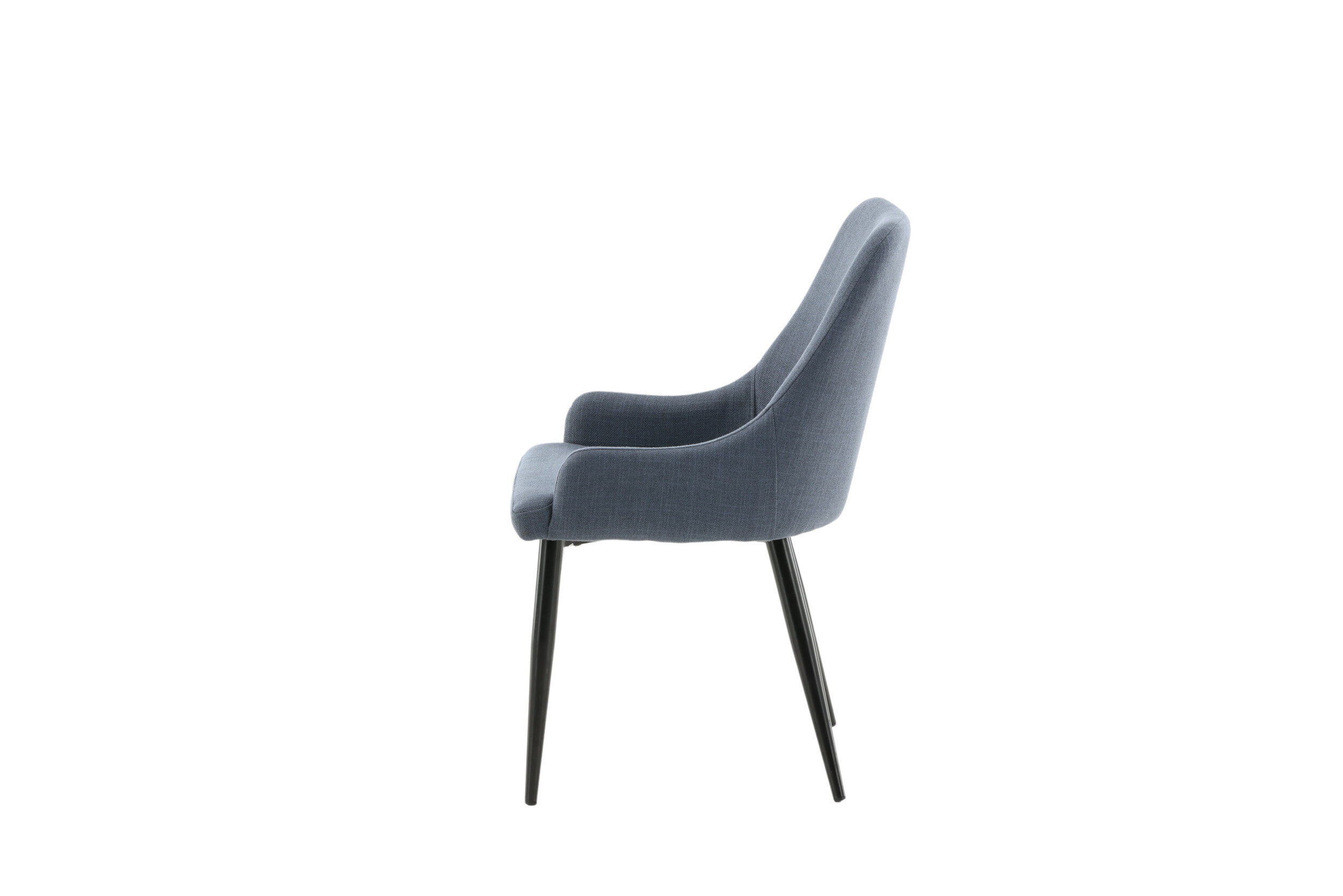 Nohr Eetkamerstoel 'Quennel' Zwart onderstel, kleur Blauw
