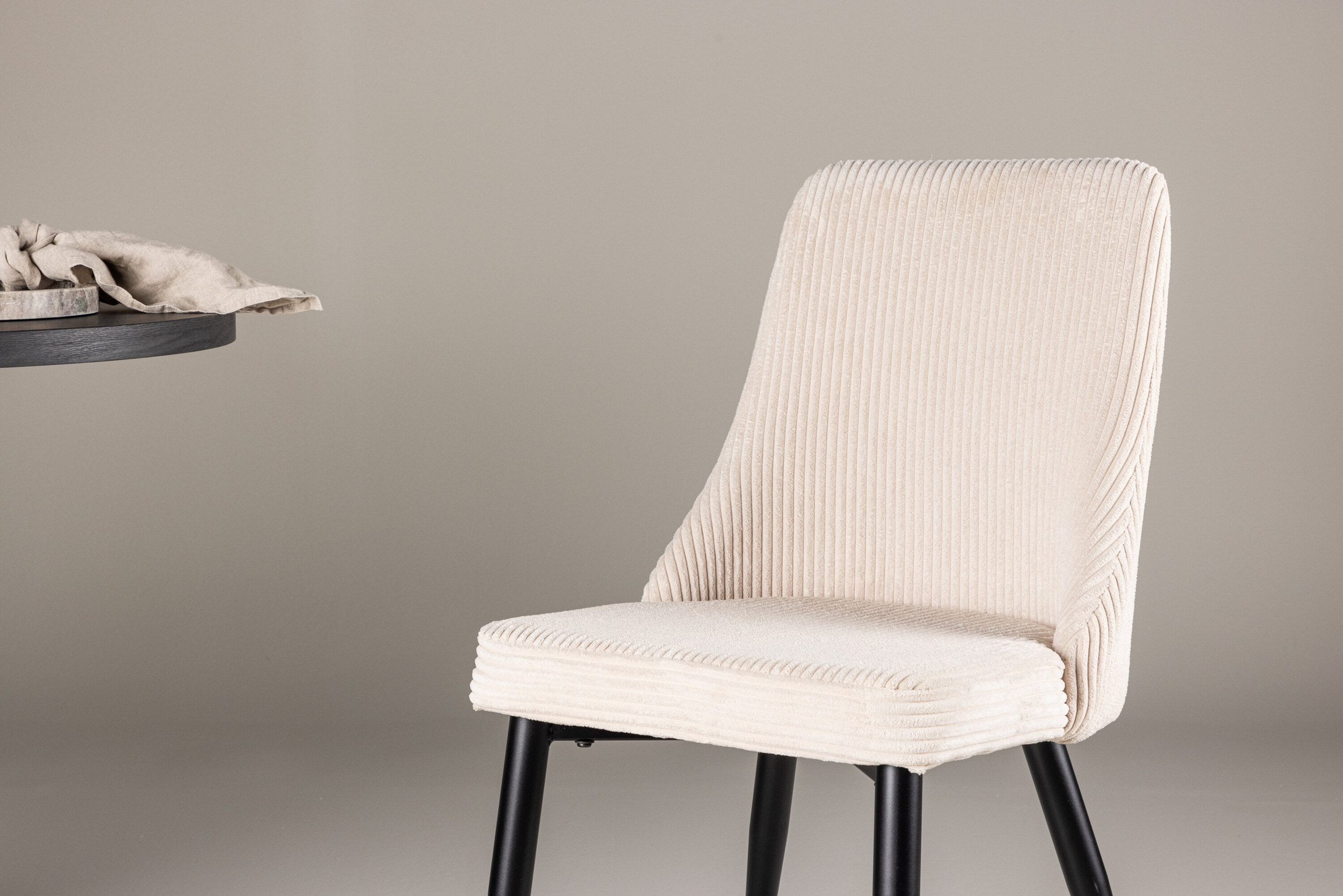 Nohr Eetkamerstoel 'Alexys' Rib, kleur Beige