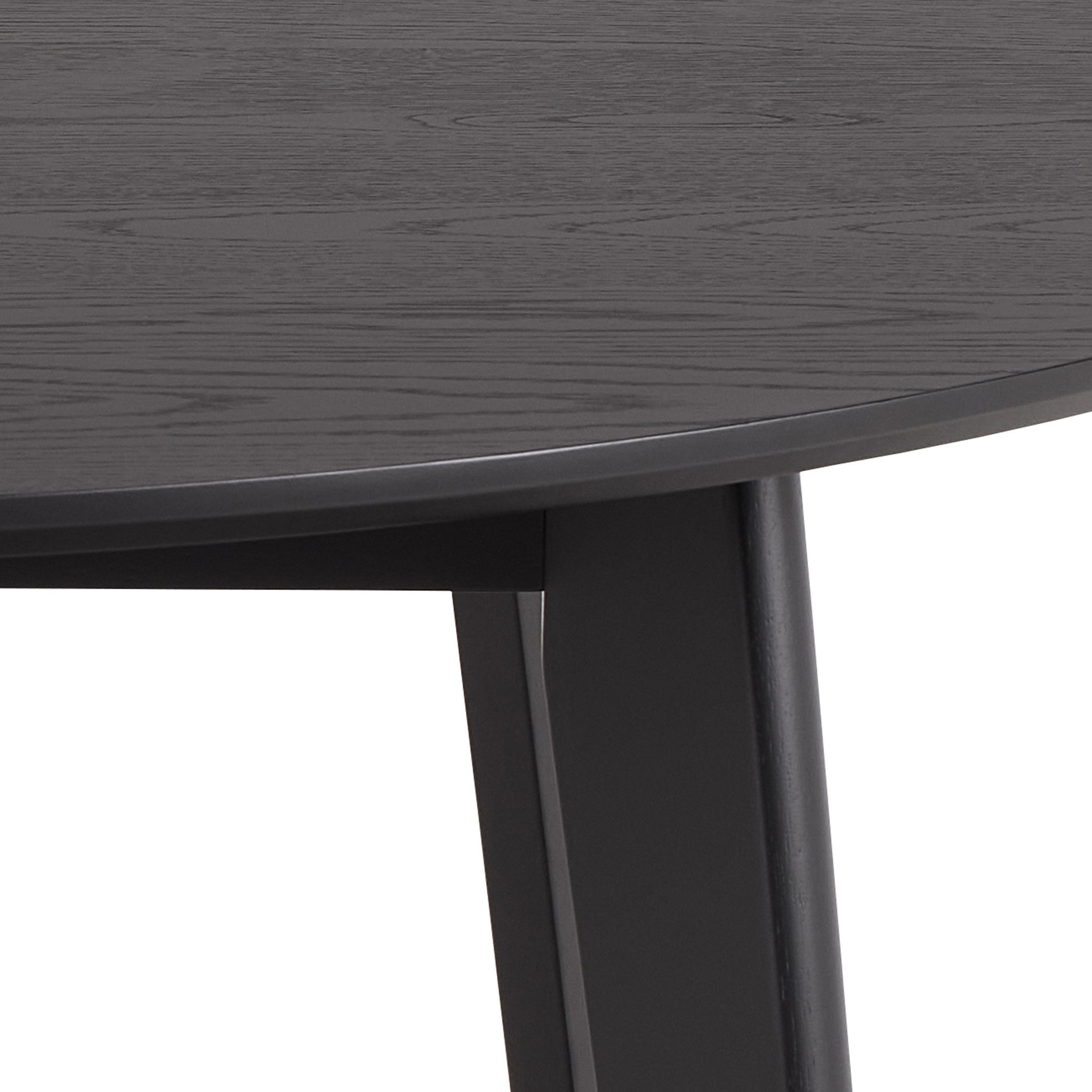 Bendt Ronde Eettafel 'Torkil' 120cm Eikenfineer, kleur Zwart