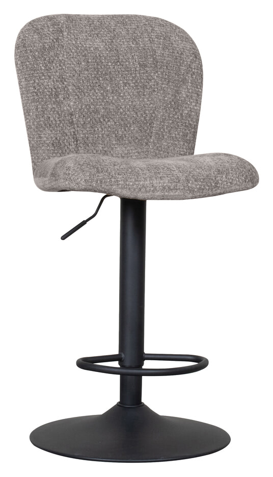 LABEL51 Draaibare Barkruk Vino Elite stof - Stone (zithoogte 64-84cm)