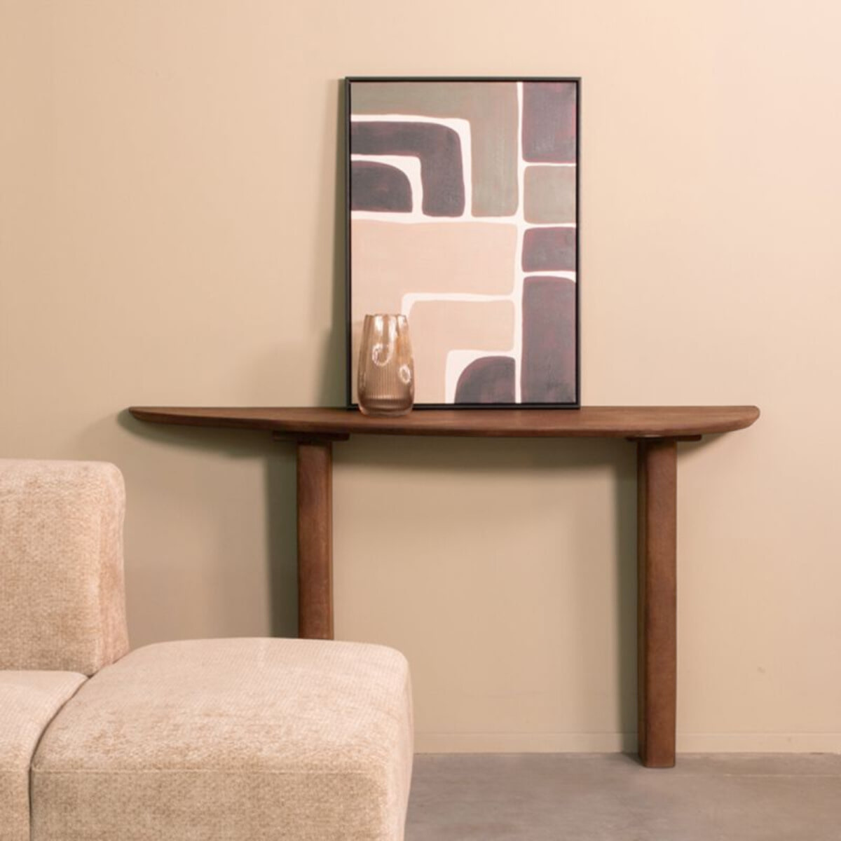 LABEL51 Organische Sidetable 'Wow' Mangohout, 135cm