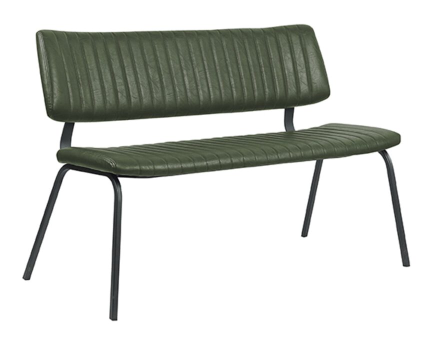 LABEL51 Eetkamerbank Gusto Lederlook, 120cm - Hunter