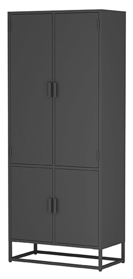 LABEL51 Opbergkast Luff Metaal, 190 x 90cm - Zwart