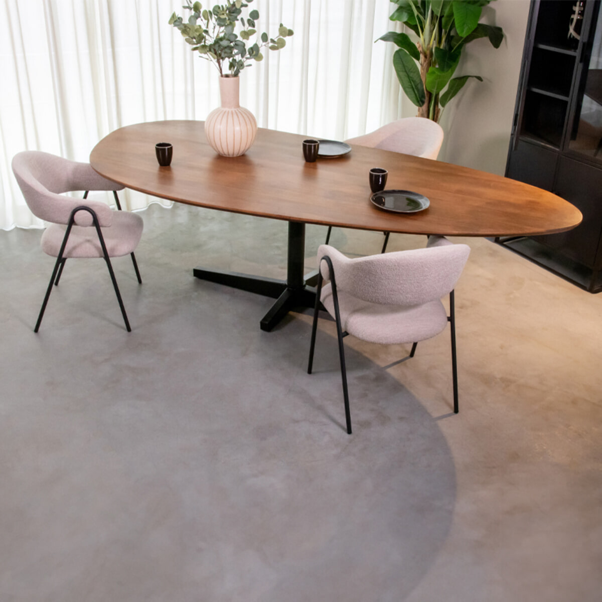 LABEL51 Organische Eettafel Rosie Mangohout, 260 x 110cm - Naturel