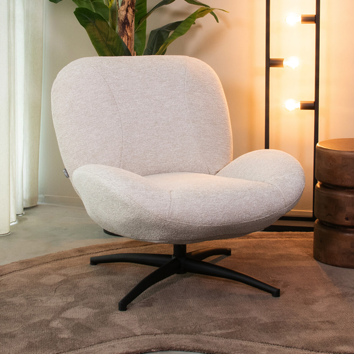 LABEL51 Draaifauteuil 'Clayton' Canyon stof