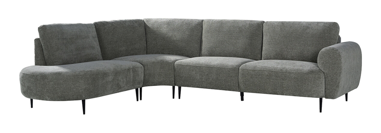 LABEL51 Hoekbank Milano Links, Elite stof - Stone