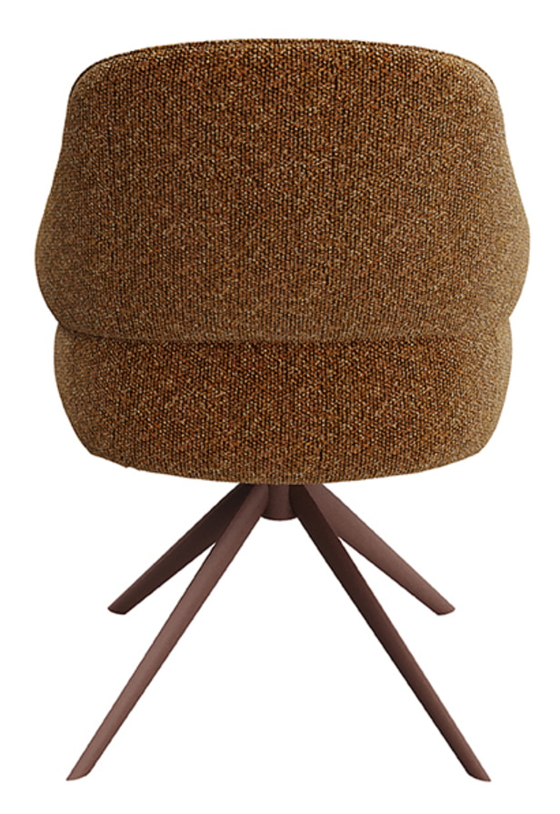LABEL51 Draaibare Eetkamerstoel 'Bern' Bouclé, kleur Coral