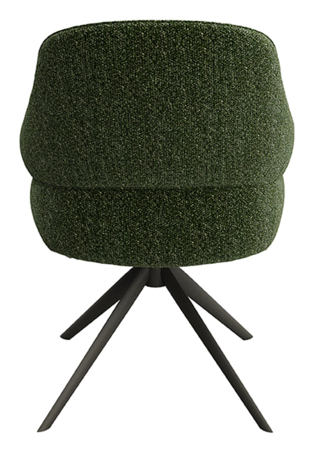 LABEL51 Draaibare Eetkamerstoel 'Bern' Bouclé, kleur Forest
