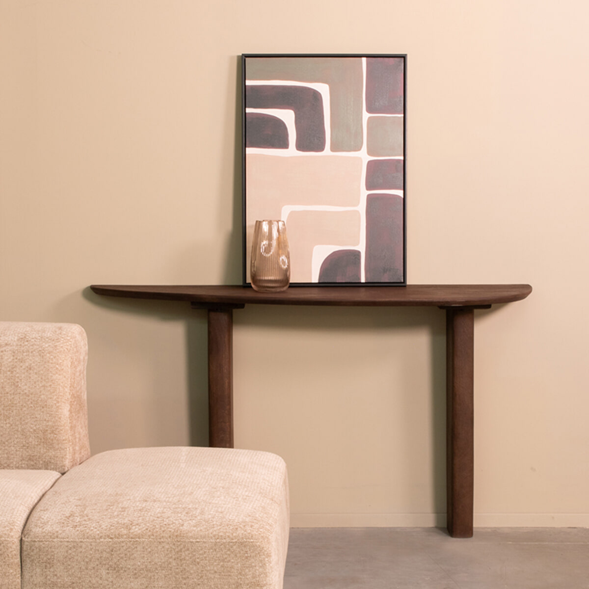 LABEL51 Organische Sidetable Wow Mangohout, 135cm - Espresso