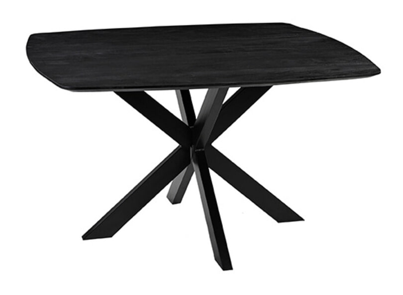 LABEL51 Eettafel Blake Mangohout, 140 x 140cm - Zwart