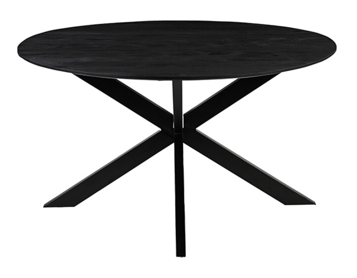 LABEL51 Ronde Eettafel Otis Mangohout, 130cm - Zwart