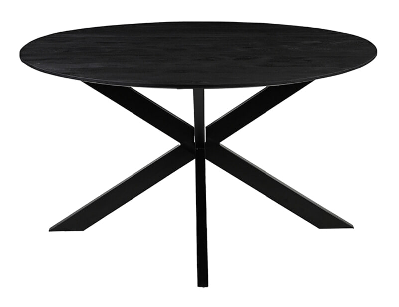 LABEL51 Ronde Eettafel Otis Mangohout, 140cm - Zwart