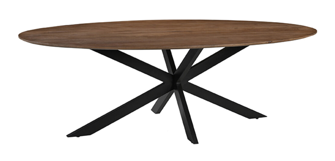 LABEL51 Ovale Eettafel James Mangohout, 240 x 110cm - Naturel