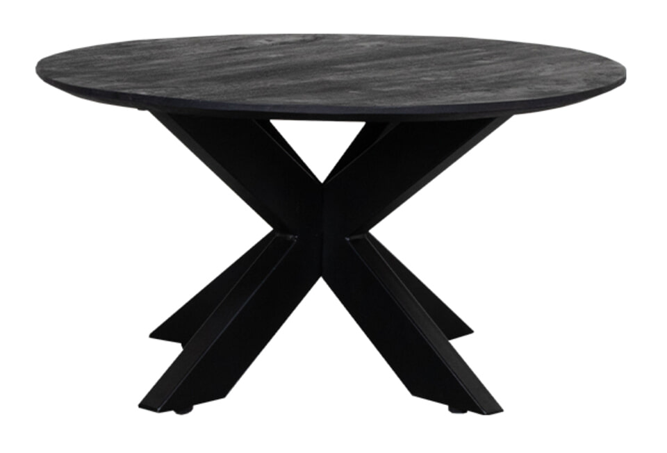 LABEL51 Ronde Salontafel Otis Mangohout, 80cm - Zwart
