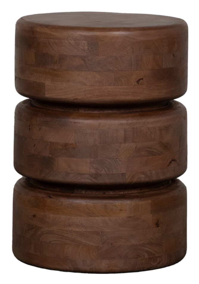 LABEL51 Ronde Bijzettafel Milly Naturel Mangohout, 35cm