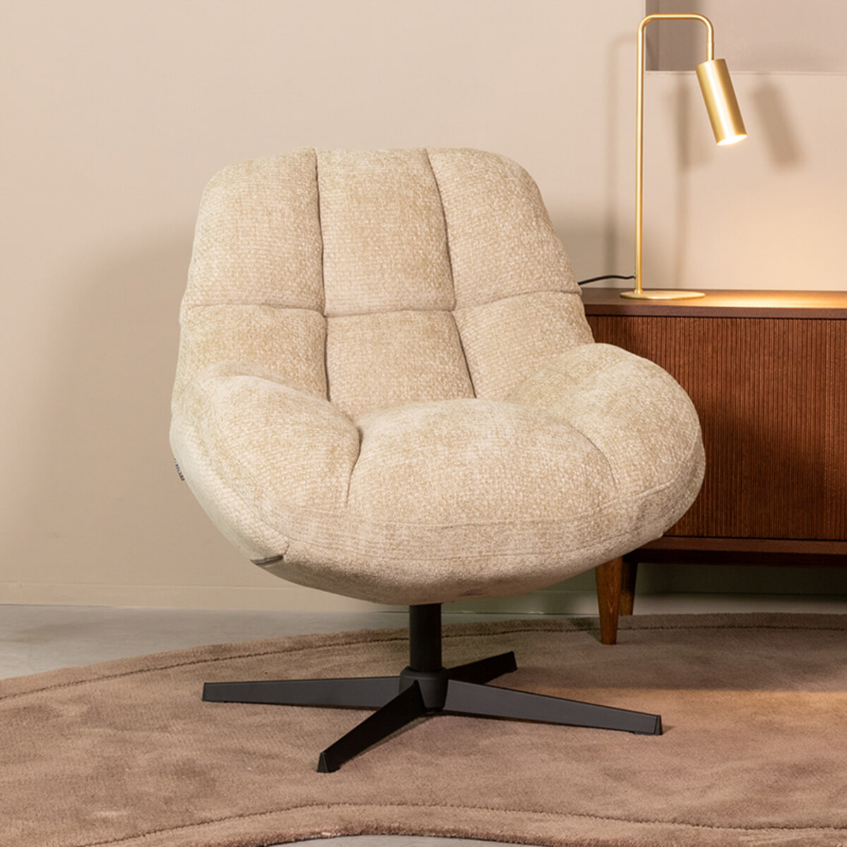 LABEL51 Draaifauteuil 'Huxley' Elite stof