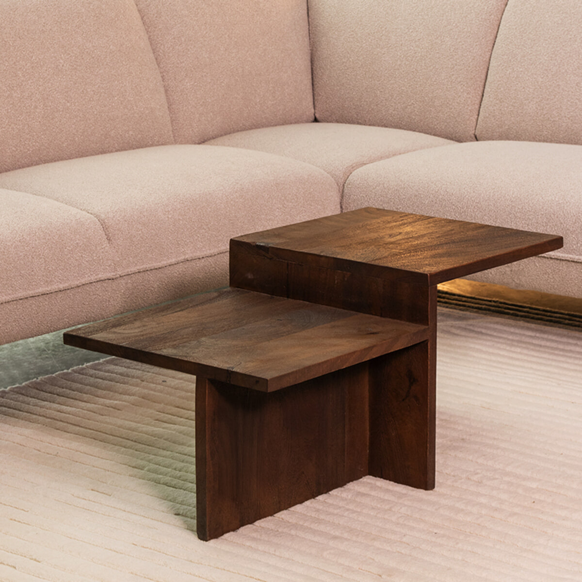 LABEL51 Salontafel Skip Espresso Mangohout, 90 x 50cm