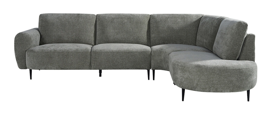 LABEL51 Hoekbank 'Milano' Rechts, Elite stof, kleur Stone