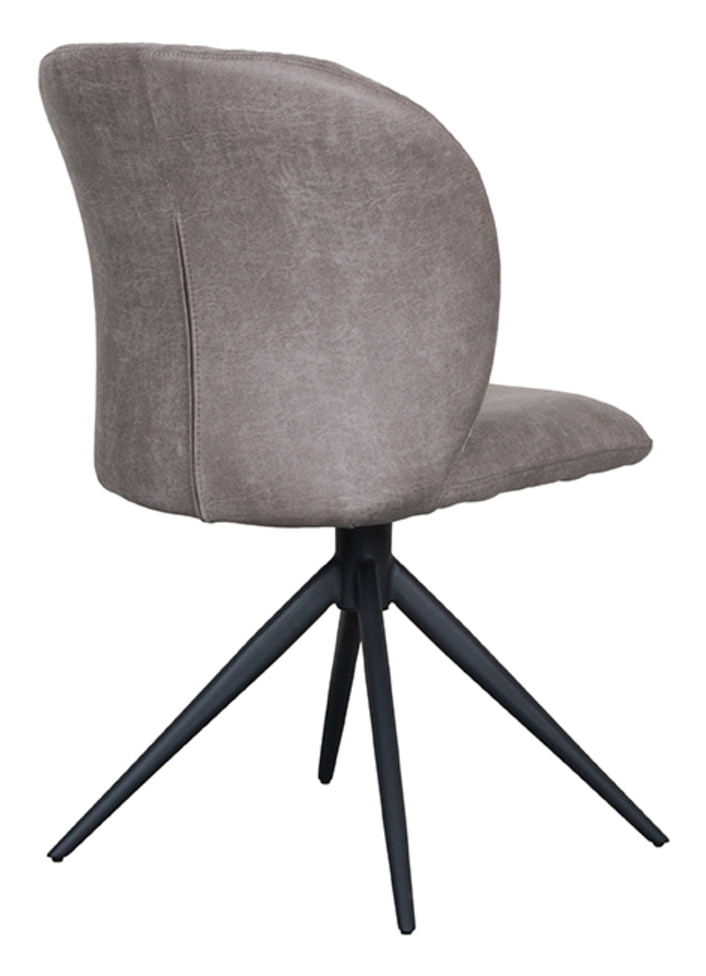 LABEL51 Draaibare Eetkamerstoel 'Kimo' Micro Suede, kleur Taupe