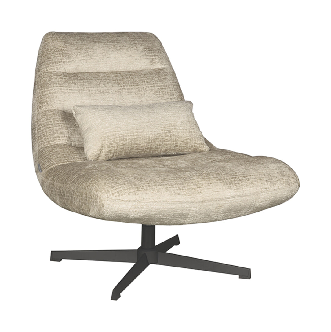 LABEL51 Draaifauteuil Nox Elegance stof - Beige