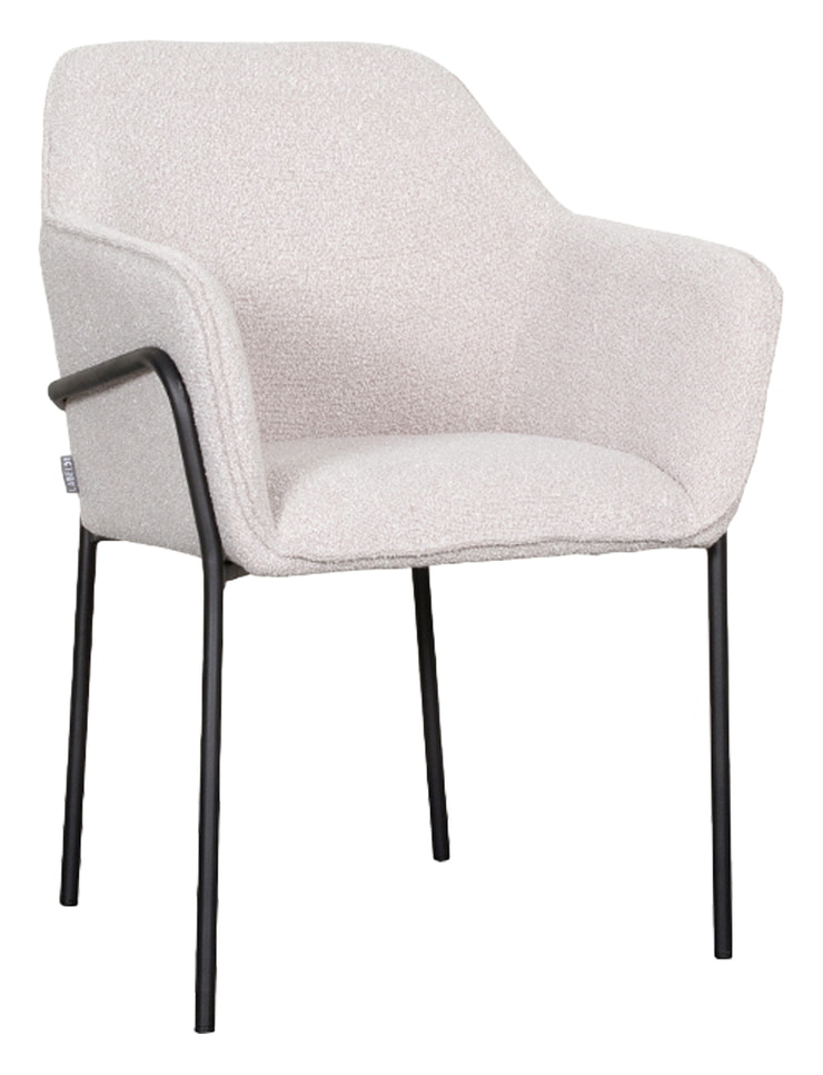 LABEL51 Eetkamerstoel 'Dexter' Bouclé, kleur Naturel
