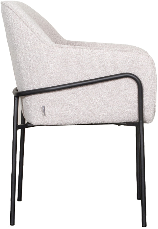 LABEL51 Eetkamerstoel 'Dexter' Bouclé, kleur Naturel