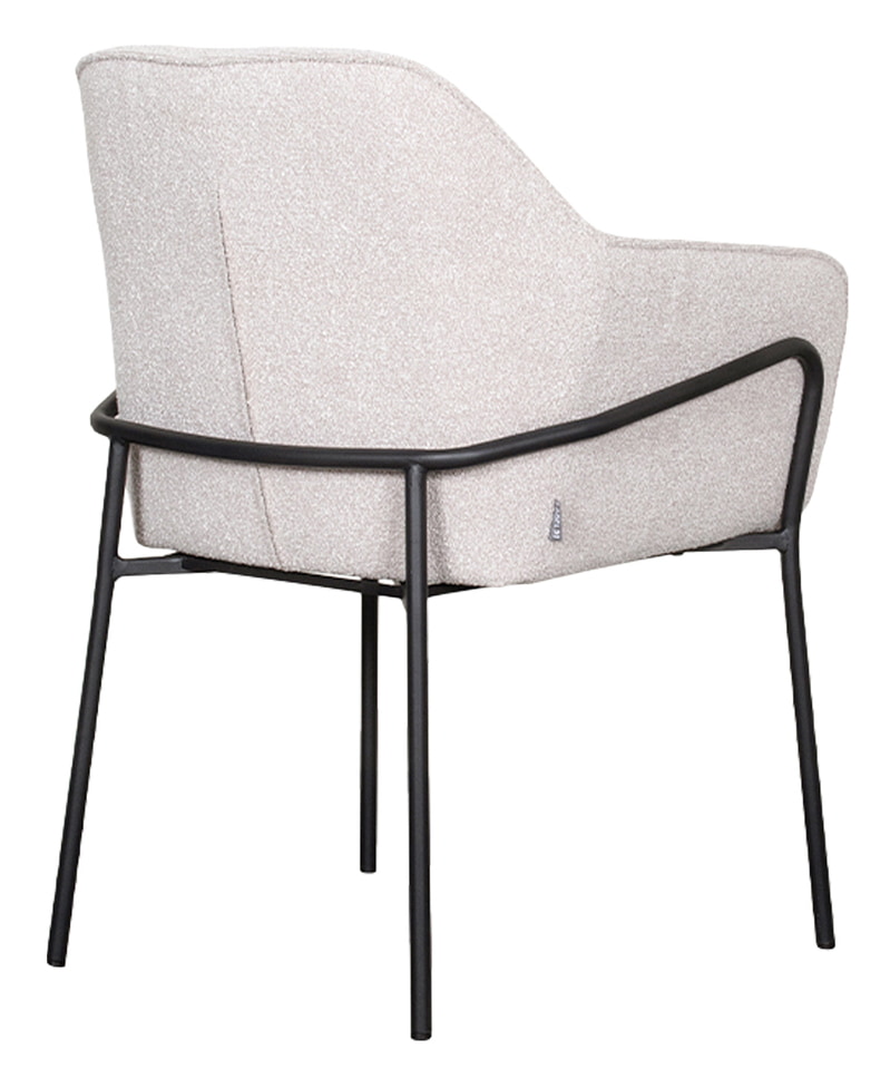 LABEL51 Eetkamerstoel 'Dexter' Bouclé, kleur Naturel