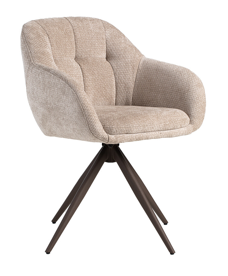 LABEL51 Draaibare Eetkamerstoel 'Esma' Elite stof