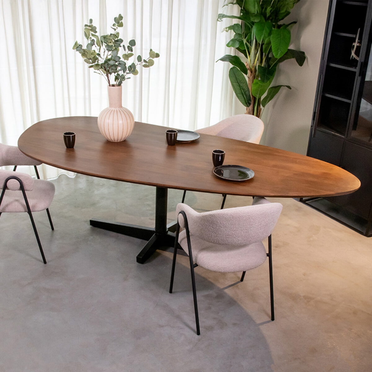 LABEL51 Organische Eettafel 'Rosie' Naturel Mangohout