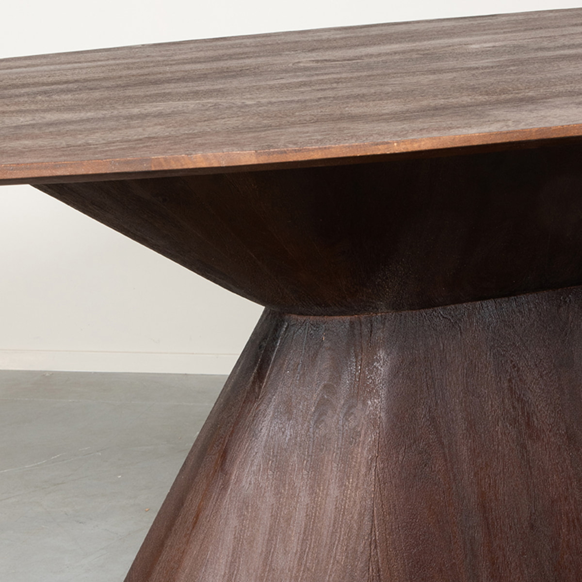 LABEL51 Ovale Eettafel 'Jagger' Espresso Mangohout, 220 x 110cm