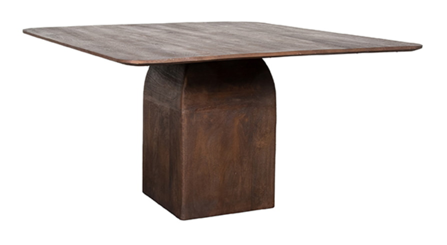 LABEL51 Vierkante Eettafel 'Ingo' Espresso Mangohout, 140 x 140cm