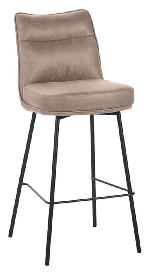 LABEL51 Barkruk 'Lennon' Micro Suede (zithoogte 78cm)