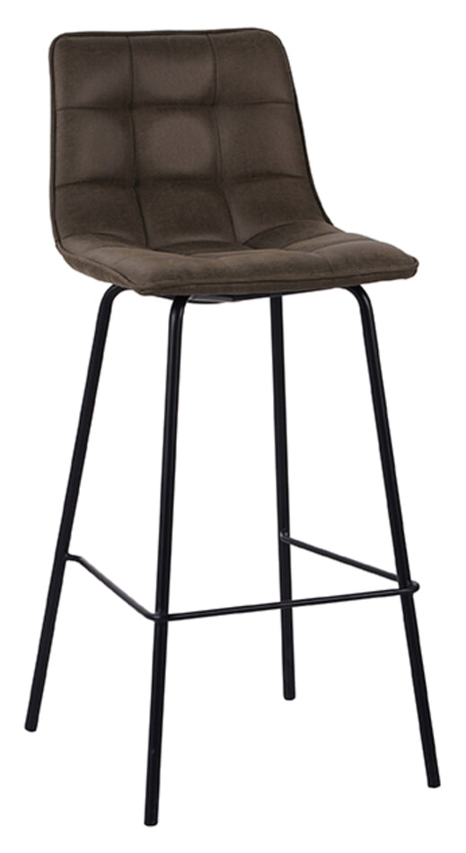 LABEL51 Barkruk Bistro Micro Suede - Moss (zithoogte 78cm)