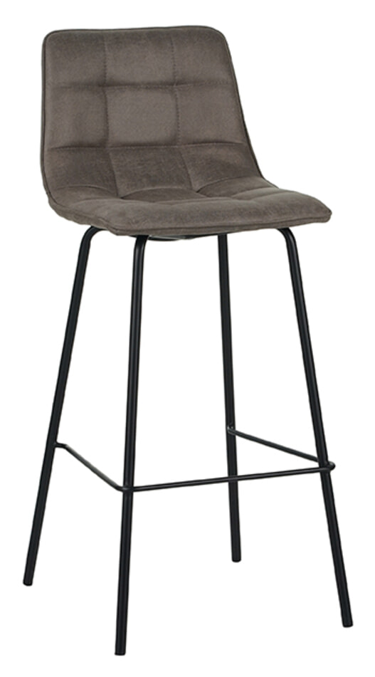 LABEL51 Barkruk Bistro Micro Suede - Taupe (zithoogte 78cm)